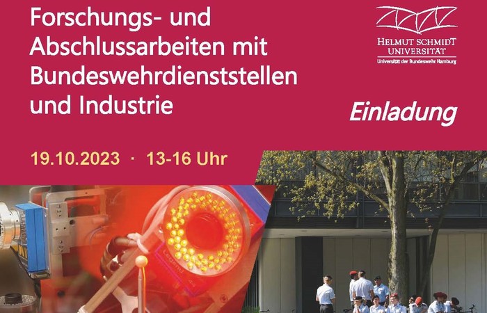 Einladung zur Informationsveranstaltung „Forschungs- und Abschlussarbeiten mit Bundeswehrdienststellen und Industrie am 19.10.2023